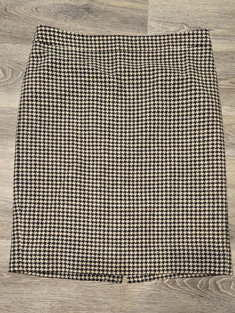 J Crew Wool Houndstooth The Pencil Skirt Sz 6